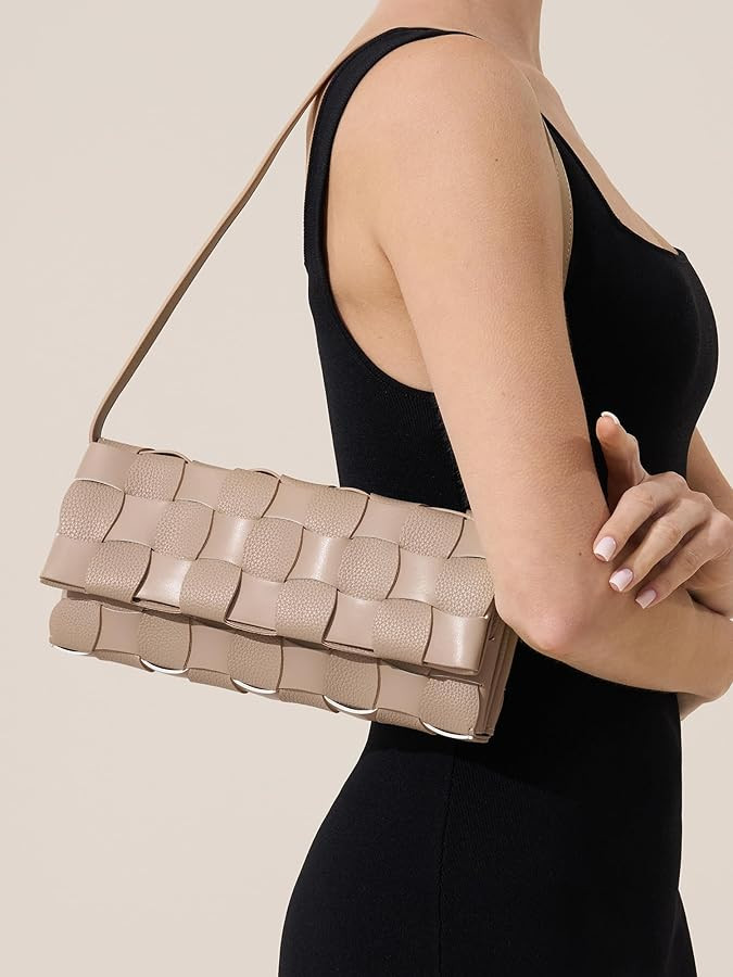 CHUNLI Woven Evening Clutch Purses for Women, PU Crossbody Shoulder Purse Handbag for Evening, Fo... | Amazon (US)