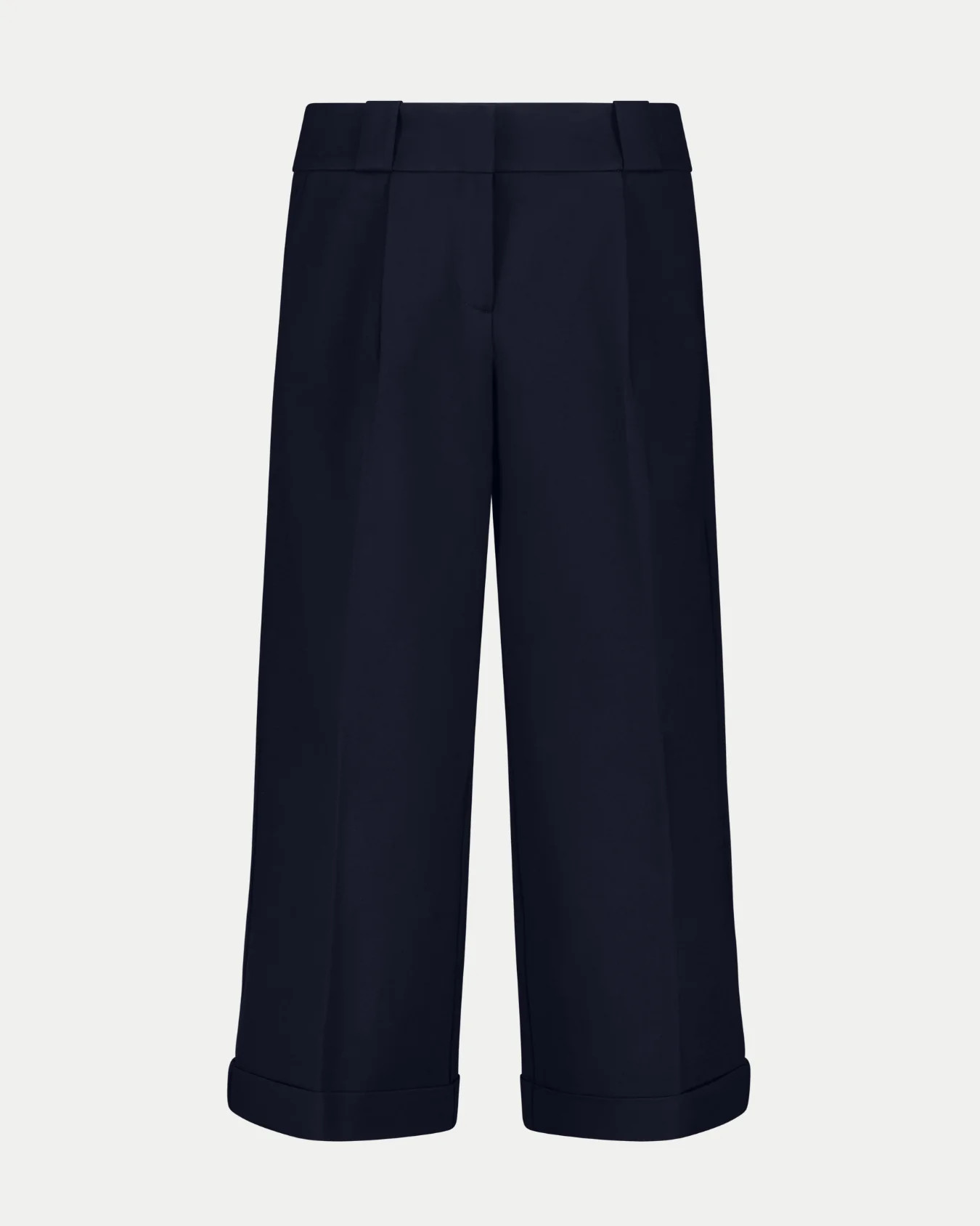 Beverly Navy Cropped Wide-Leg Pants for Women – Classic Six | Classic Six