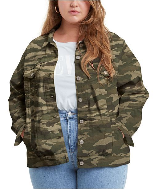 Trendy Plus Size Ex-Boyfriend Trucker Jacket | Macys (US)