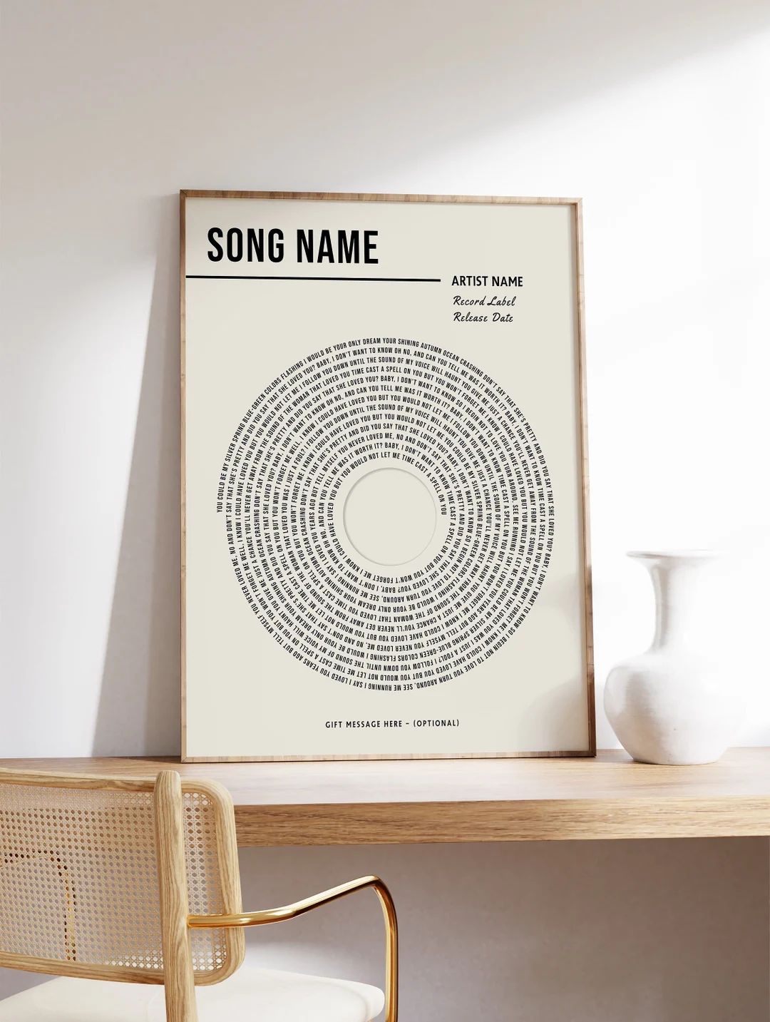 Custom Vinyl Lyrics Print, Personalised Music Poster, Customizable Music Gift, Anniversary Gift, ... | Etsy (US)