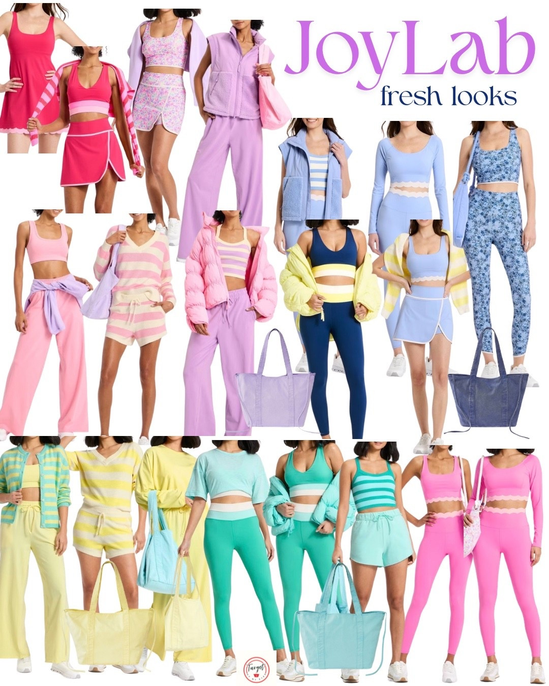 Joylab Target Activewear Bright Pastel Striped, Colorblock, and Floral Outfit Ideas New Drop available  12/14, 3am EST #target #joylab #joylabxtarget #targetstyle #activewear #newattarget 

#LTKfitnessgoals #LTKmomlife #LTKootd