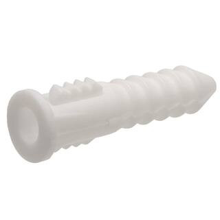 Everbilt #8-10 x 1 in. White Ribbed Plastic Anchor with Pan-Head Combo Drive Screw (10-Piece) 803... | The Home Depot