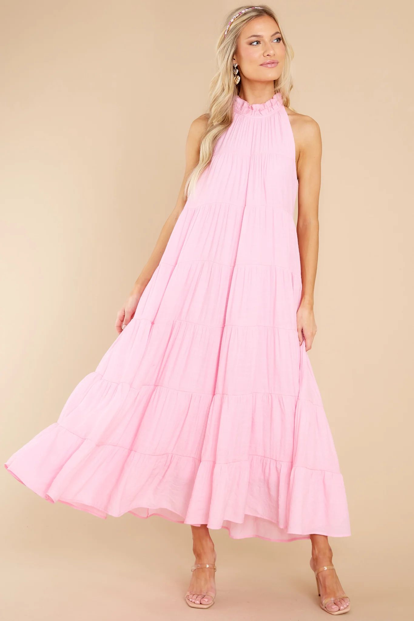 Take Me Dancing Pink Maxi Dress | Red Dress 