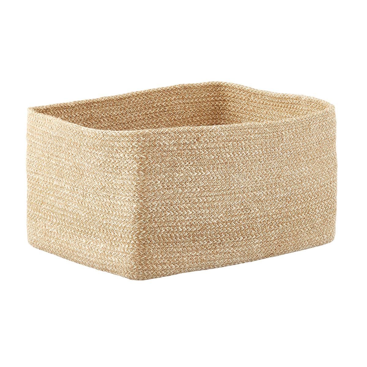 Seine Woven Jute Storage Bin Grey/Natural Stripe | The Container Store