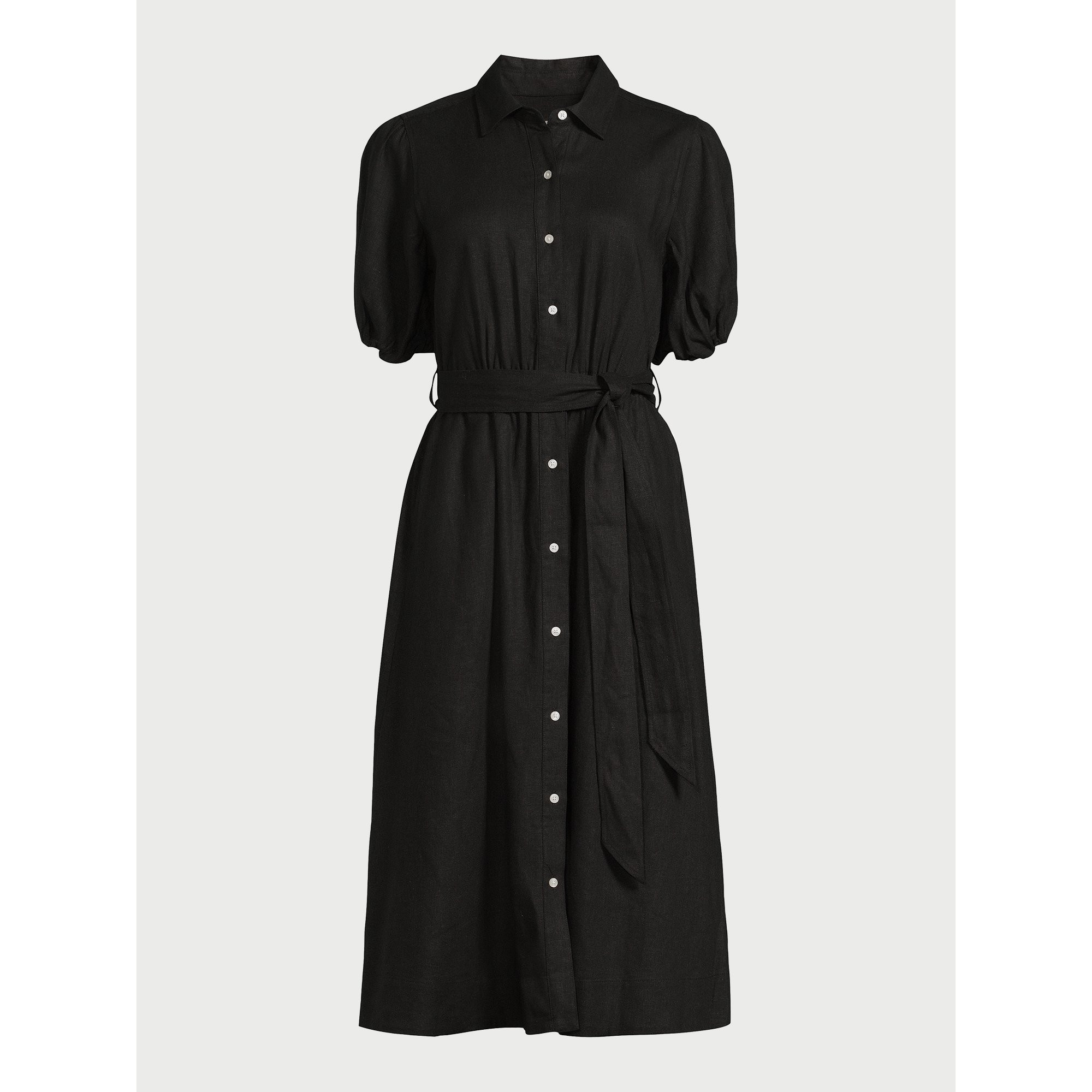 Free Assembly Women’s Midi Shirtdress with Puff Sleeves, Sizes XS-XXL | Walmart (US)