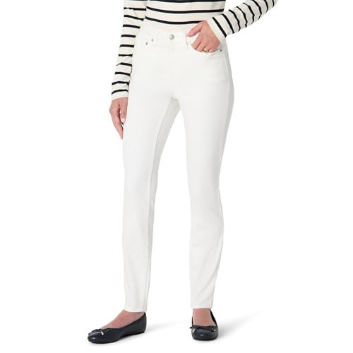 Amazon Essentials Damen Hochelastische Skinny-Jeans Mittelhoher Bund, Weiß, 42 Kurz | Amazon (DE)