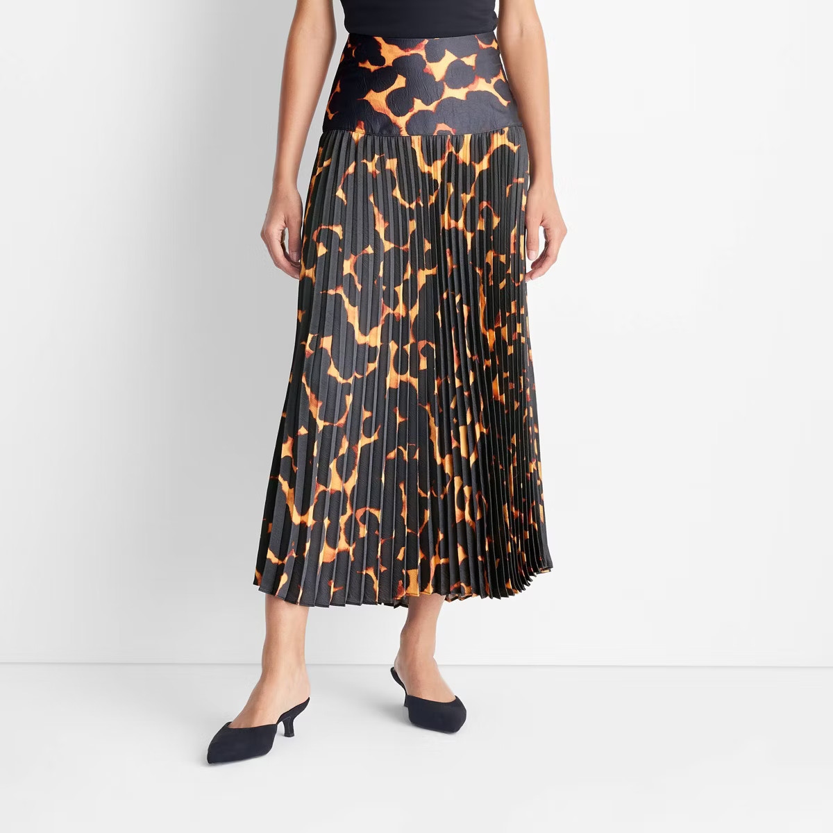 Women's Drop Waist Pleated Ankle Skirt - Future Collective | Target