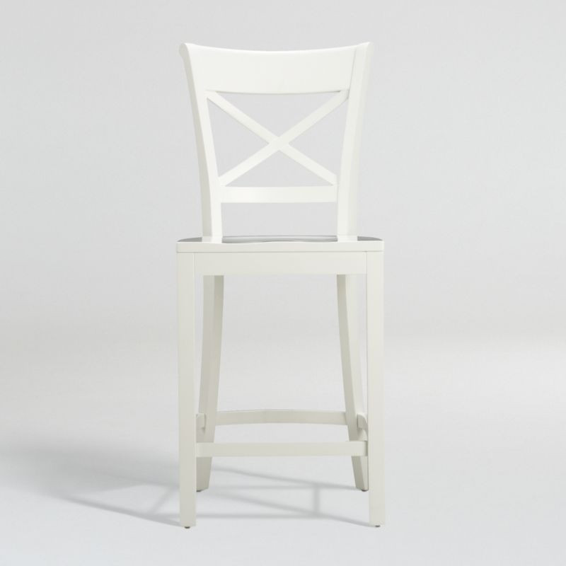 Vintner White Counter Stool + Reviews | Crate and Barrel | Crate & Barrel