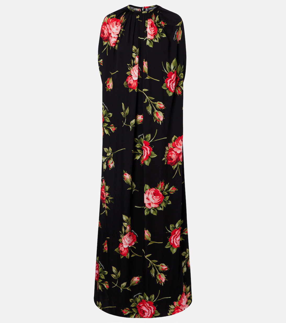 Floral caped silk-blend gown | Mytheresa (US/CA)