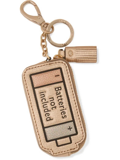 Batteries Not Included metallic textured-leather keychain | NET-A-PORTER (US)