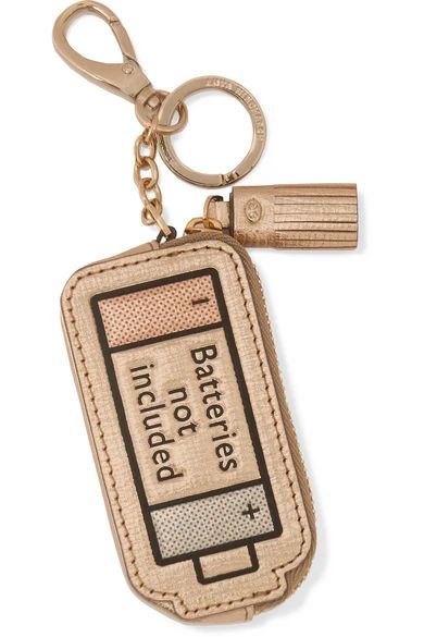 Batteries Not Included metallic textured-leather keychain | NET-A-PORTER (US)