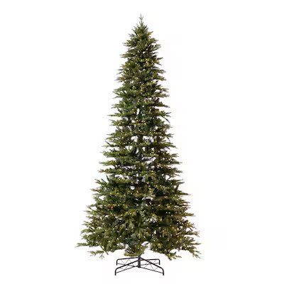 Nearly Natural 12-ft Fir Pre-lit Artificial Christmas Tree with Clear LED Lights | Lowe's