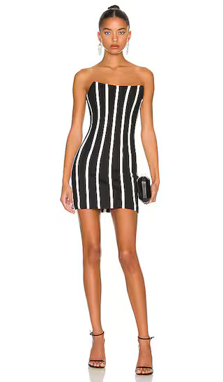 X REVOLVE Adena Dress in Black & Ivory | Revolve Clothing (Global)