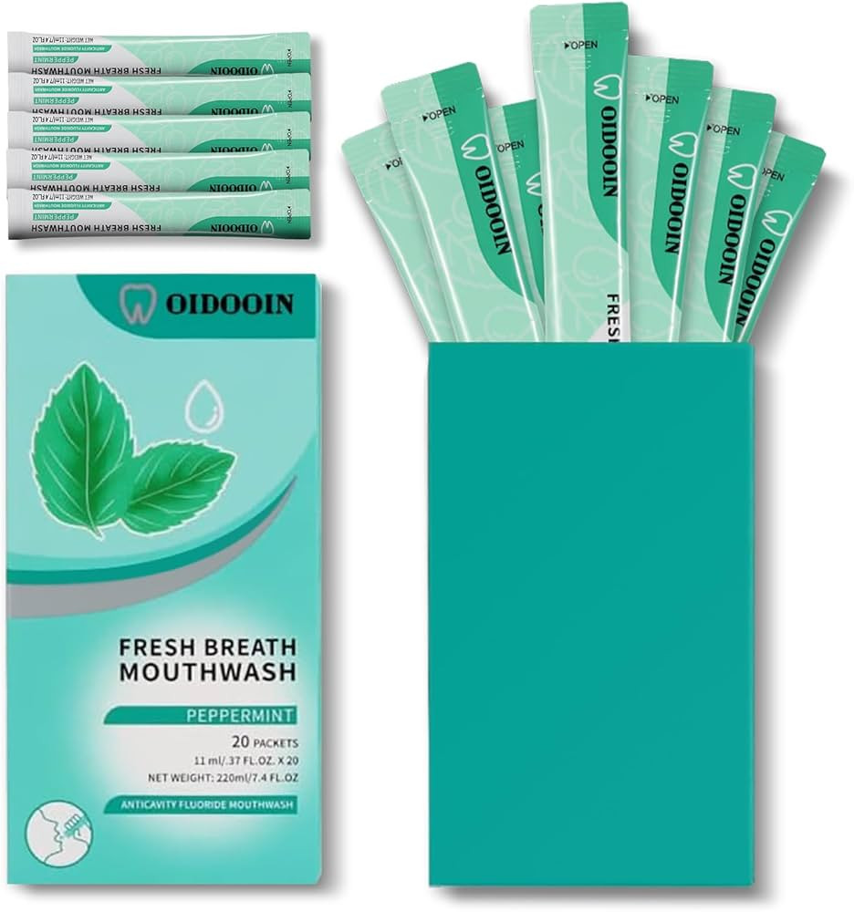 Mouthwash Travel Size Individually Wrapped Fresh Breath Mouthwash Mild Mint Flavor Office Travel ... | Amazon (US)