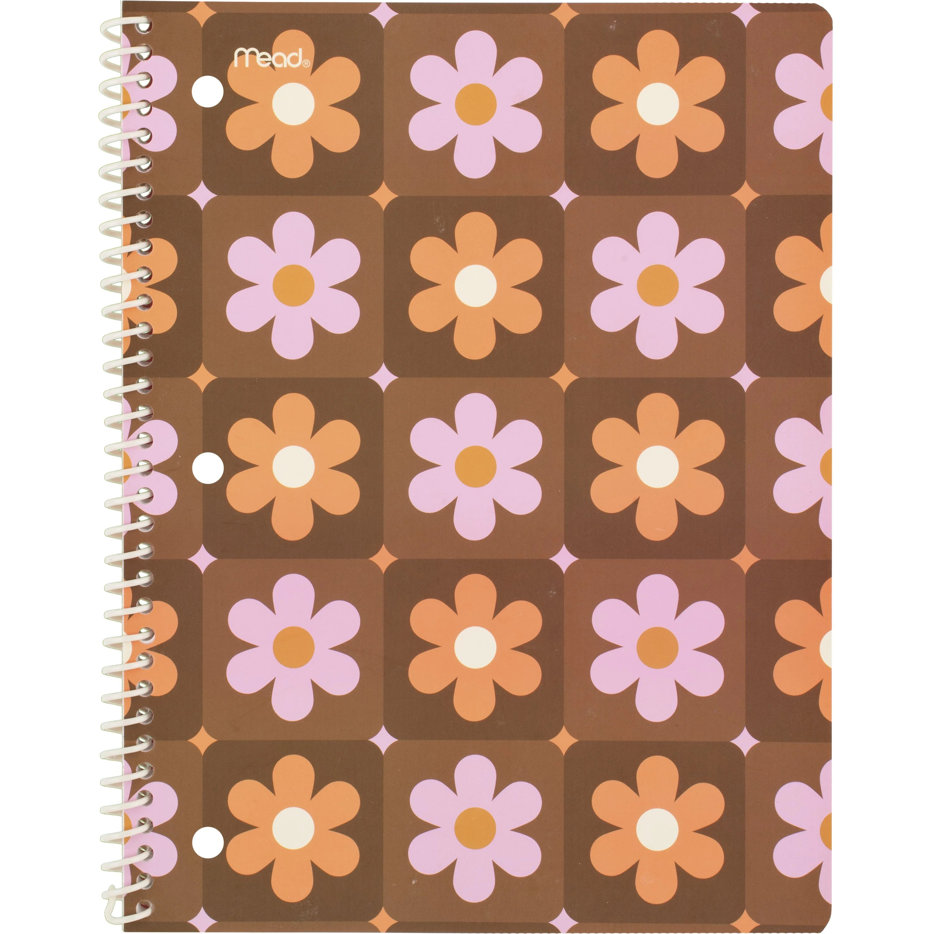 Mead Wallflower 1 Subject Wide Ruled Notebook, 7.5" x 10.5", Daisy Dot, Poly, Spiral, 80 Sheets | Walmart (US)