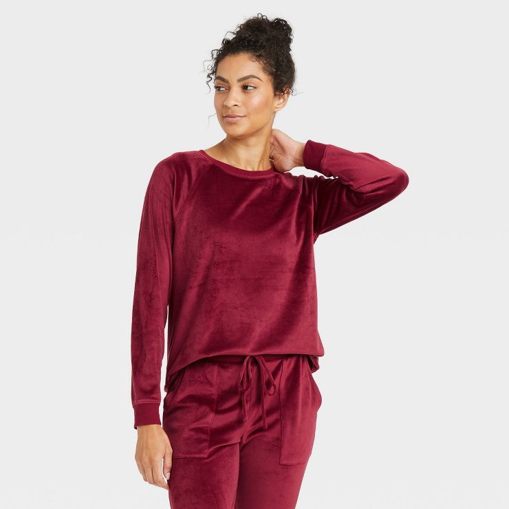 Women's Cozy Fleece Lounge Sweatshirt - Stars Above™ | Target