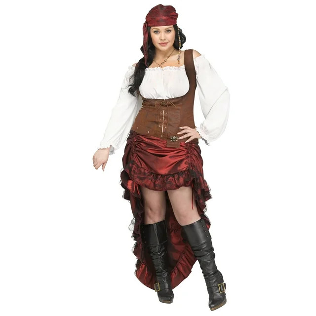 Women's Pirate Queen Halloween Costume Set, Fun World, Sizes S-3XL | Walmart (US)