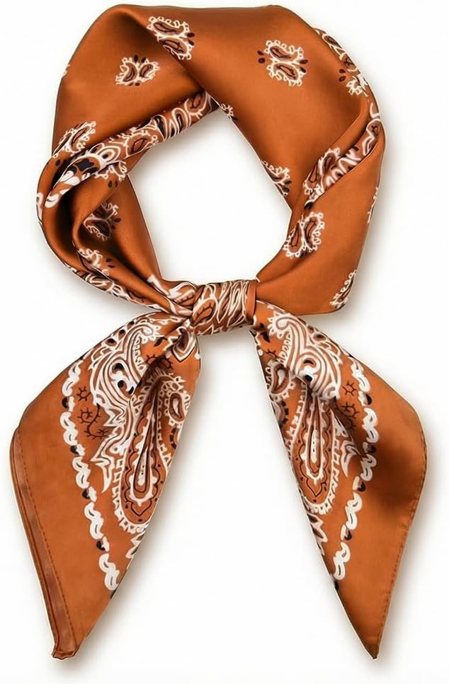 corciova Women’s Square Scarf 27.5 in (70 x 70 cm), Satin-Feel Polyester, Lightweight Fashion Scarf for Hair, Neck and Bag | Amazon (US)