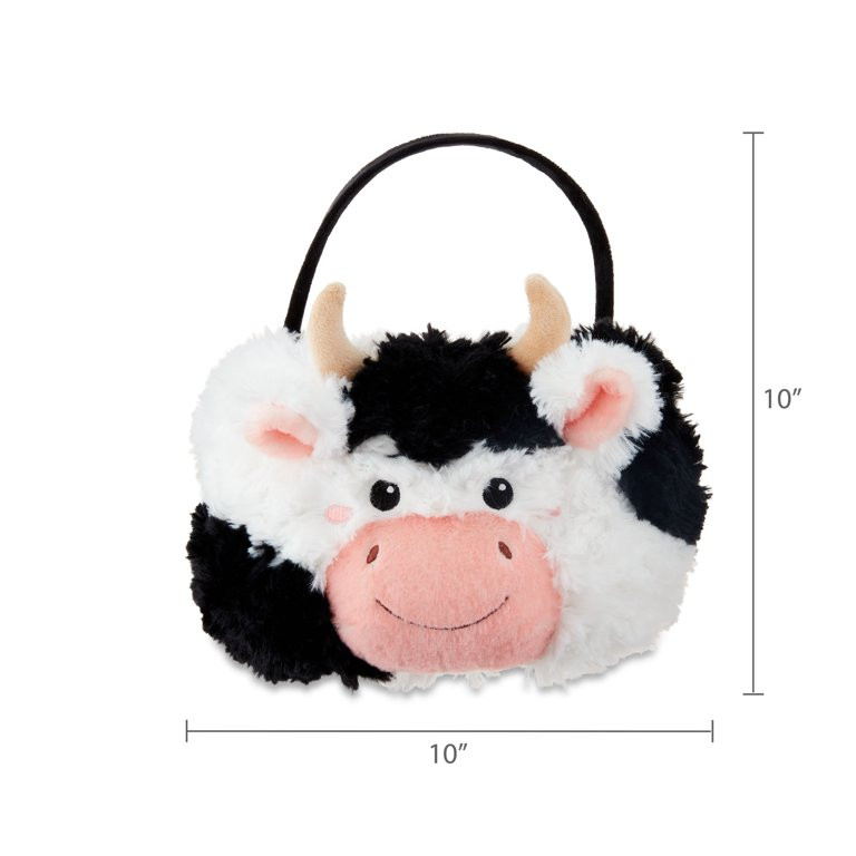 Easter Plush Cow Easter Basket, 10 in x 10 in, by Way To Celebrate | Walmart (US)