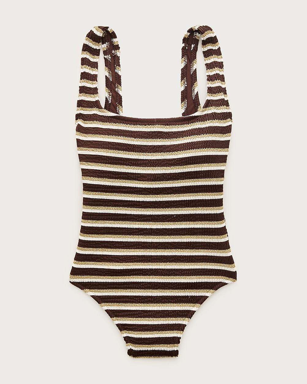 Claudia scrunchie one-piece in metallic stripe | J. Crew US