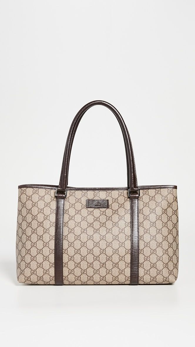 Gucci Brown Coated Canvas Tote Bag | Shopbop