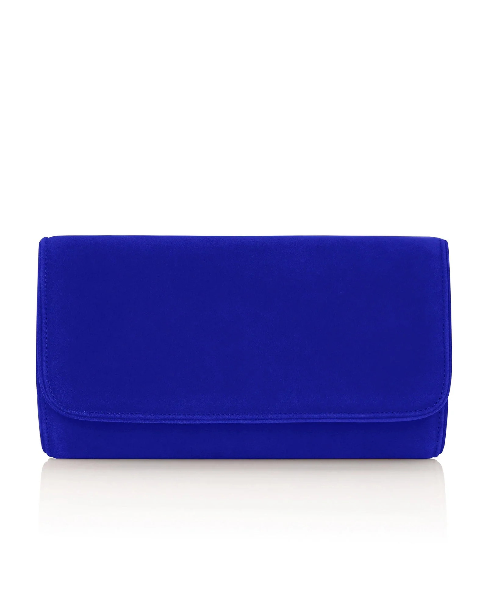 Natasha Cobalt Suede Clutch Bag | Emmy London | Emmy London