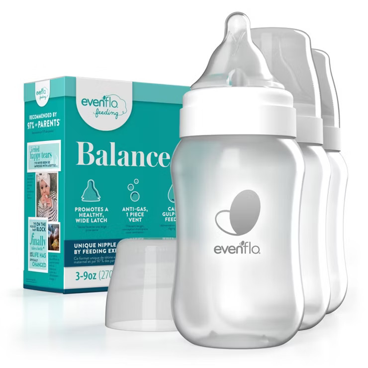 Evenflo Balance Wide-Neck Anti-Colic Baby Bottles - 9oz | Target