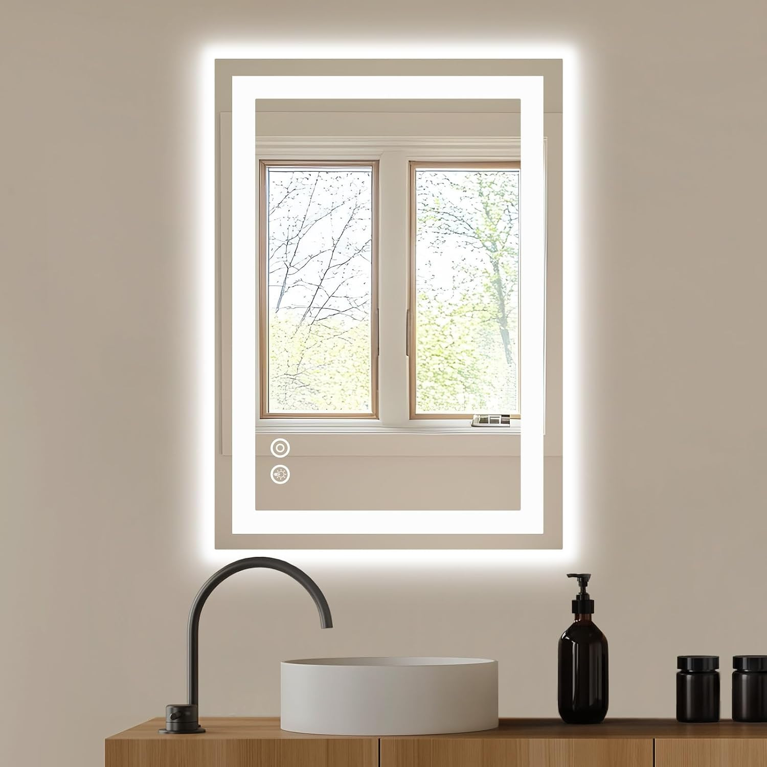 NEWBULIG 20"x 28" LED Bathroom Vanity Mirror with Lights, Anti-Fog | Amazon (US)