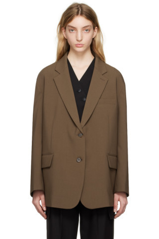 The Frankie Shop - Brown Bea Blazer | SSENSE