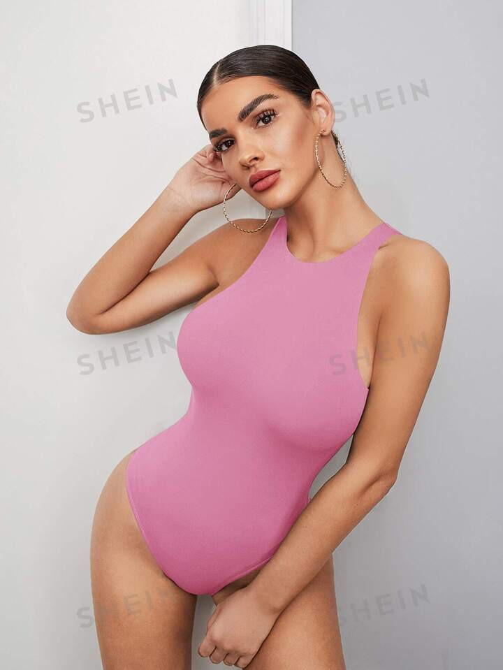 SHEIN BAE Solid Tank Bodysuit | SHEIN