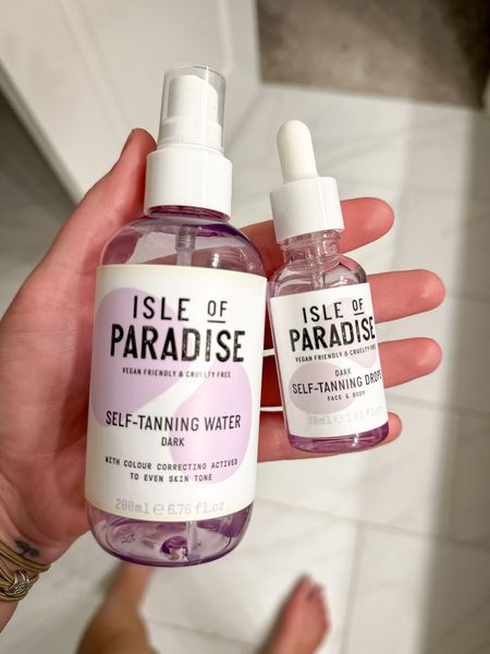 Self tanner
Still using Isle of paradise, I prefer the water vs mousse (although I hear of so many that love the mousse, but my dry skin/climate does not) drops I use on my face only 

#LTKxSephora #LTKbeauty