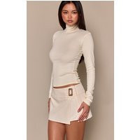Cream Trim Detail Mini Skort | PrettyLittleThing UK