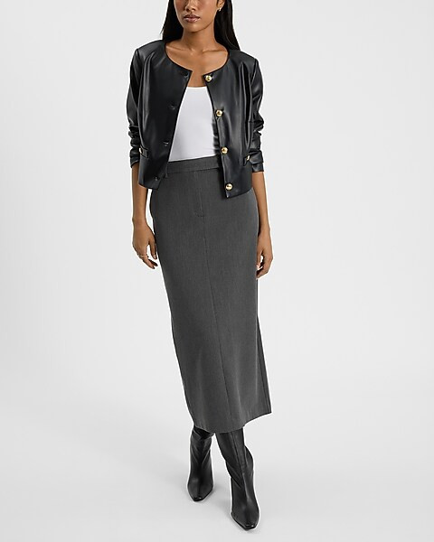 Editor High Waisted Maxi Skirt | Express