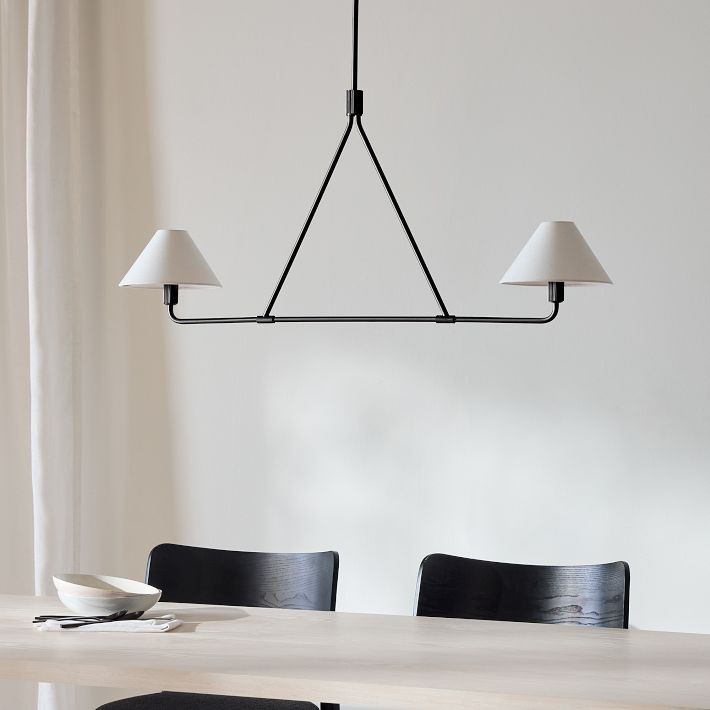 Beatrix Pendant (46") - Linen Shades | West Elm (US)