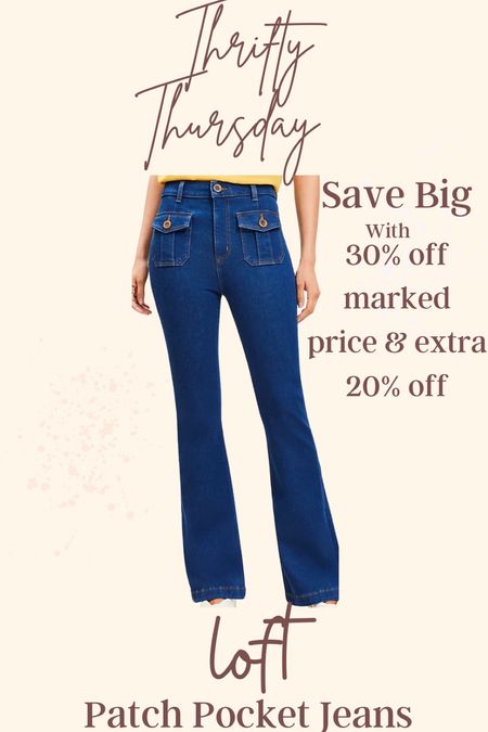 Loft Sale 30% off marked price and extra 20% off in cart✔️

Under $35 for these darling patch pocket jeans … so cute year round …



#LTKStyleTip #LTKFindsUnder50 #LTKSaleAlert