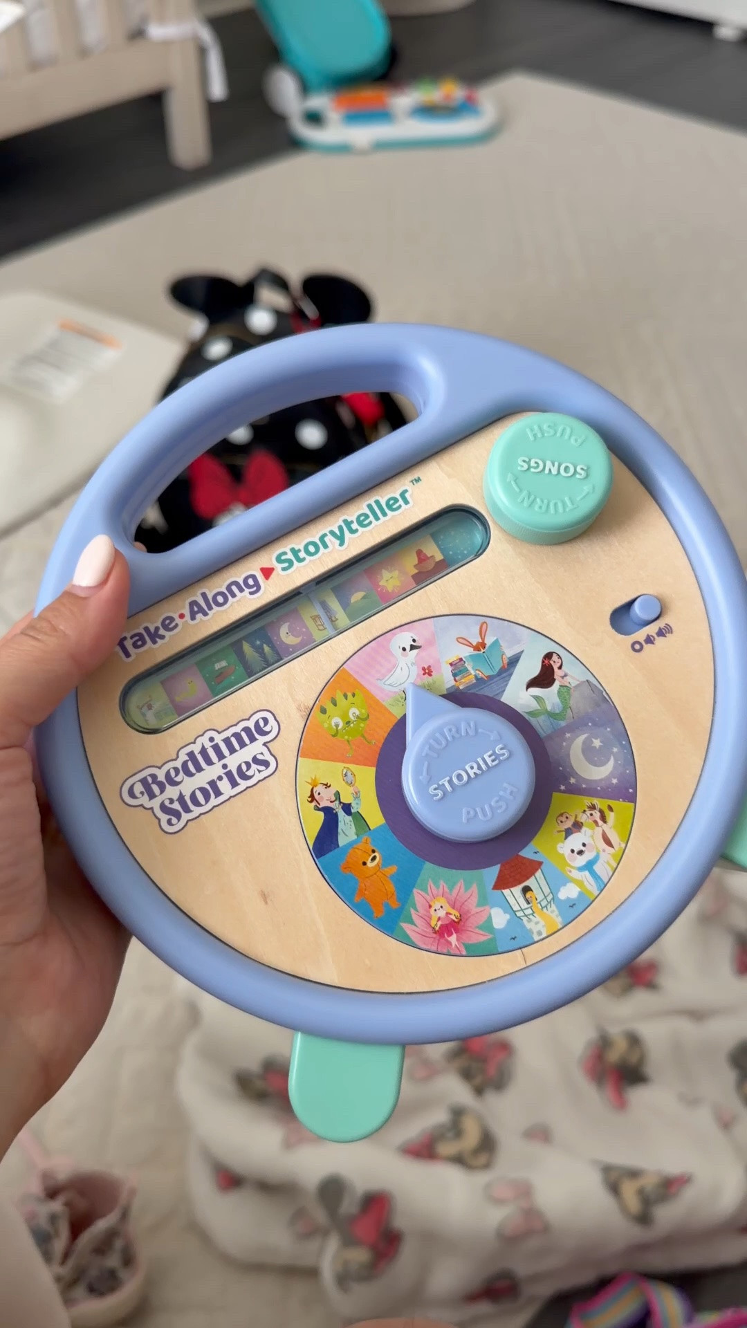 Our room is completely upside down right now because Kinsey has been playing in here all day. 😅

But I wanted to share something that’s been such a big help with bedtime.

My mom got her this storyteller, and she absolutely loves it. 🤍

It comes with books too, which she’ll be able to use as she gets older, but for now, we read a few books together before bed.

It’s become such a sweet part of our bedtime routine, so I wanted to share in case it helps another parent. 🥰

#LTKBaby #LTKKids #LTKmomlife
