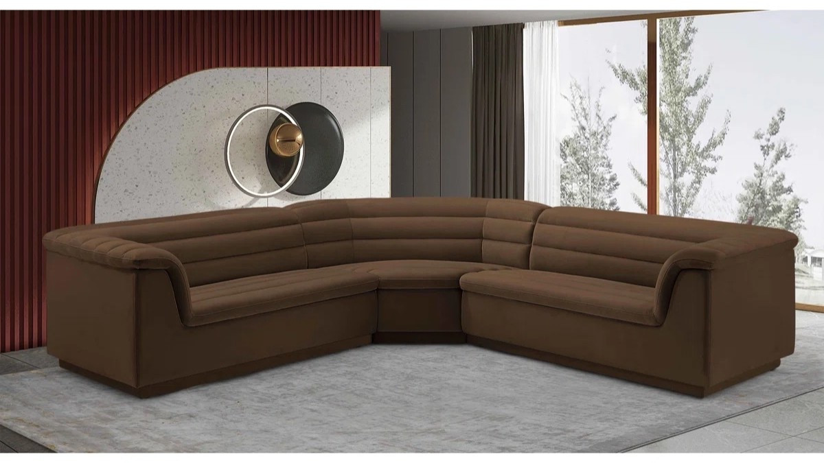 3 - Piece Velvet Sectional