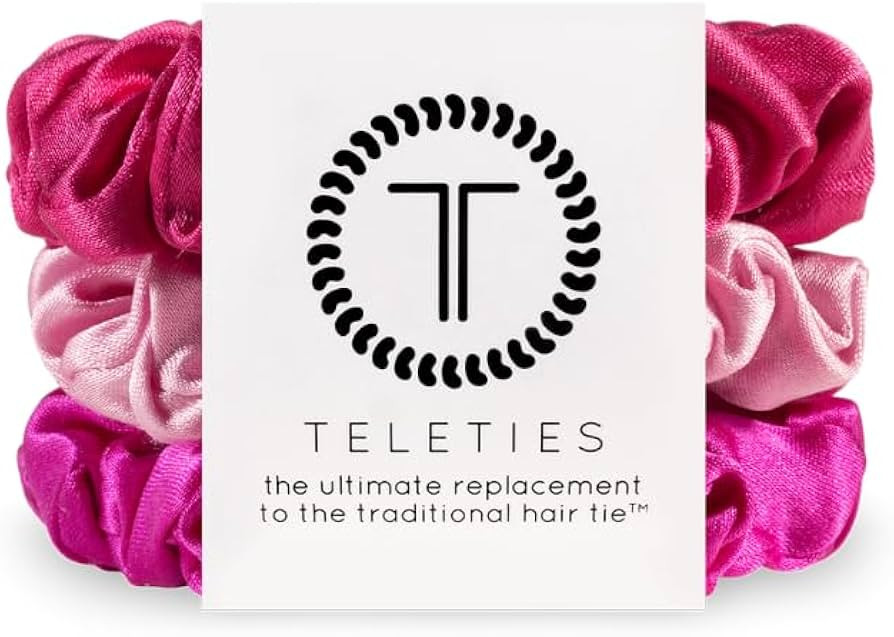 TELETIES - Small Scrunchie - 100% Natural Silk Hair Scrunchie - Soft & Gentle on Hair - Prevents ... | Amazon (US)