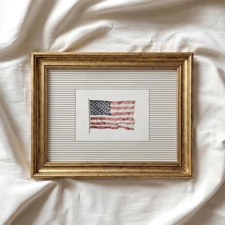 American Flag Print | Vintage Style Stripes | Fourth of July Unframed Poster | Independence Day Decor | Patriotic Americana Printable Wall Art | Walmart (US)
