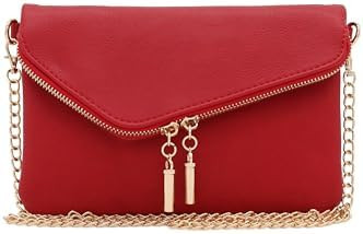 FashionPuzzle Envelope Wristlet Clutch Crossbody Bag with Chain Strap | Amazon (US)