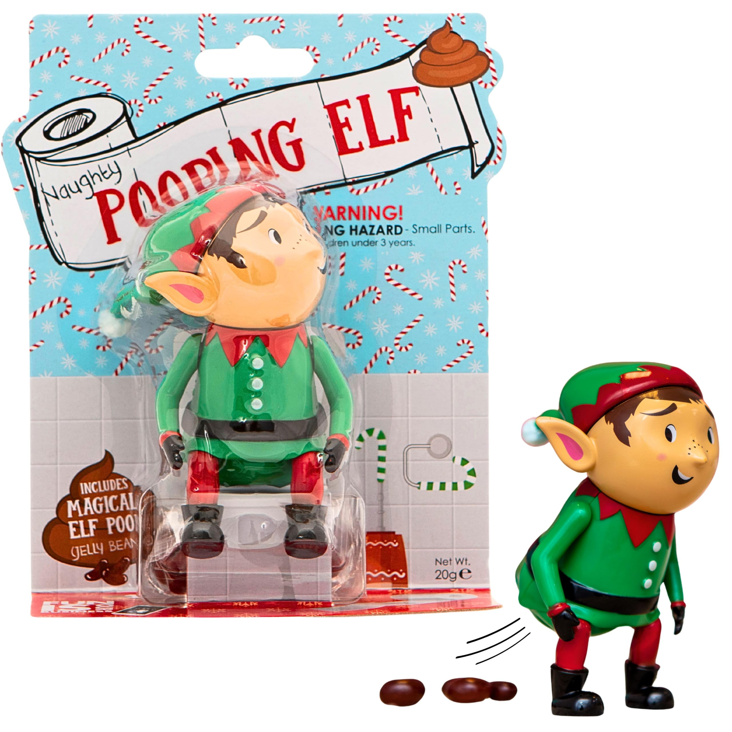 Boxer Gifts Pooping Elf Poop Candy Toy for Kids - Jelly Bean Dispenser - Funny Stocking Stuffers ... | Amazon (US)