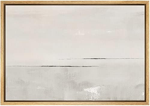 SIGNWIN Framed Canvas Print Wall Art Gold Gray Watercolor Paint Stroke Collage Abstract Shapes Il... | Amazon (US)