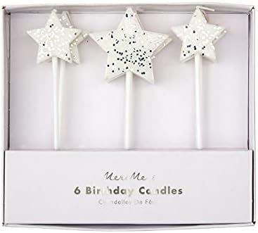 Meri Meri Silver Glitter Star Candles | Amazon (US)