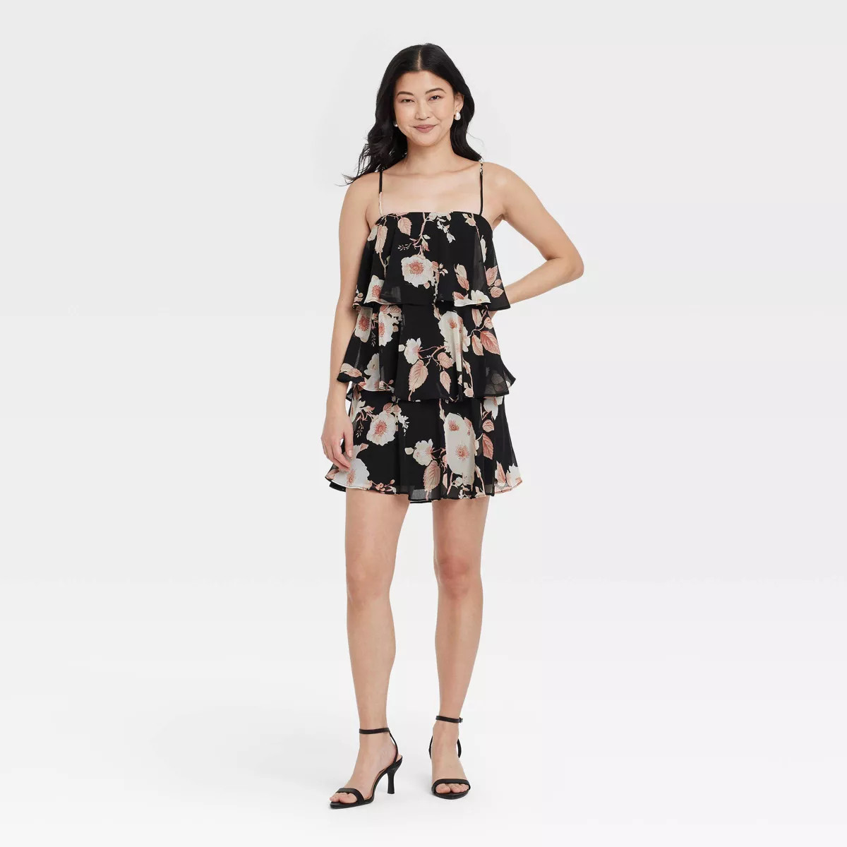 Women's Tiered Ruffle Mini Shift Dress - A New Day™ | Target