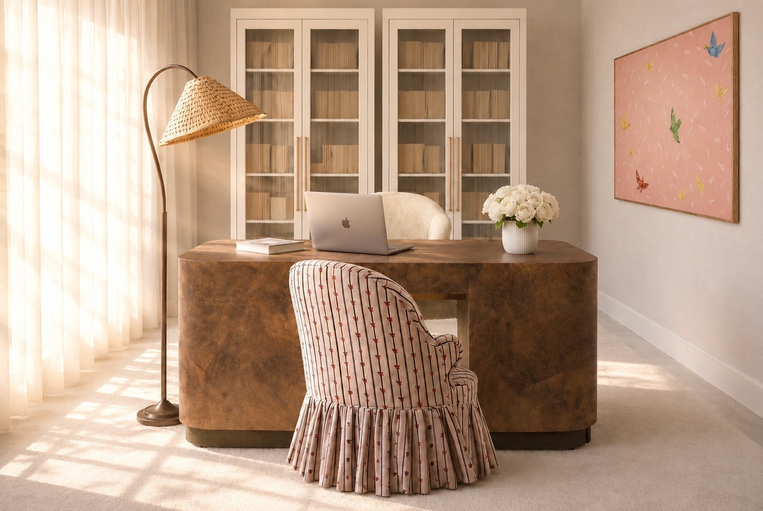 Start the day with soft morning light and a workspace designed to inspire.

Featuring a sculptural burl wood desk, tailored seating, beautiful bookcases, statement artwork, a woven floor lamp, and the devices that keep the day moving—from MacBook and MacBook Air to iPad.

A calm, elegant workspace for creating, planning, and enjoying a productive morning.

Shop my favorite Amazon Prime finds, including MacBook, MacBook Air, iPad, and home office essentials.

#AmazonPrime #MacBook #MacBookAir #iPad #HomeOffice #WorkFromHome #WorkAnywhere #DeskSetup #Bookcase #AreaRug #WallArt #FloorLamp #OfficeDecor #MorningLight #ModernClassic #LTKHome

#LTKdayinmylife #LTKHome #LTKSaleAlert