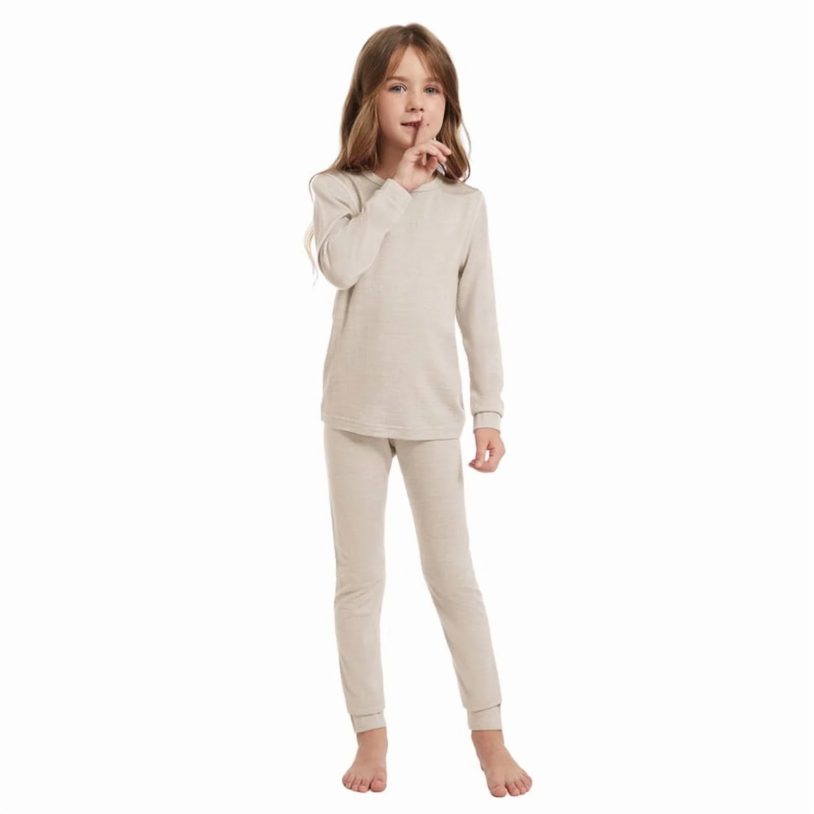 Kids 100% Merino Wool Base Layer Set Unisex Thermal Underwear Sets for Girls and Boys | Walmart (US)