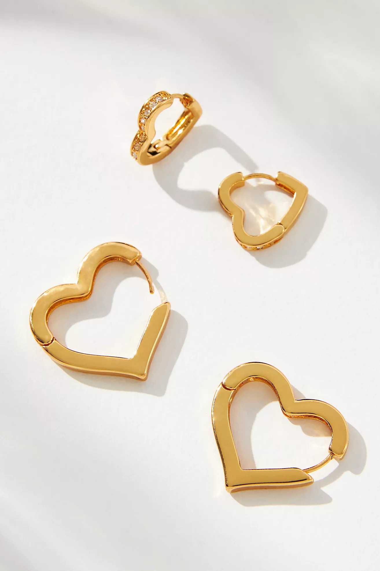 Set of Two Heart Post Earrings | Anthropologie (US)