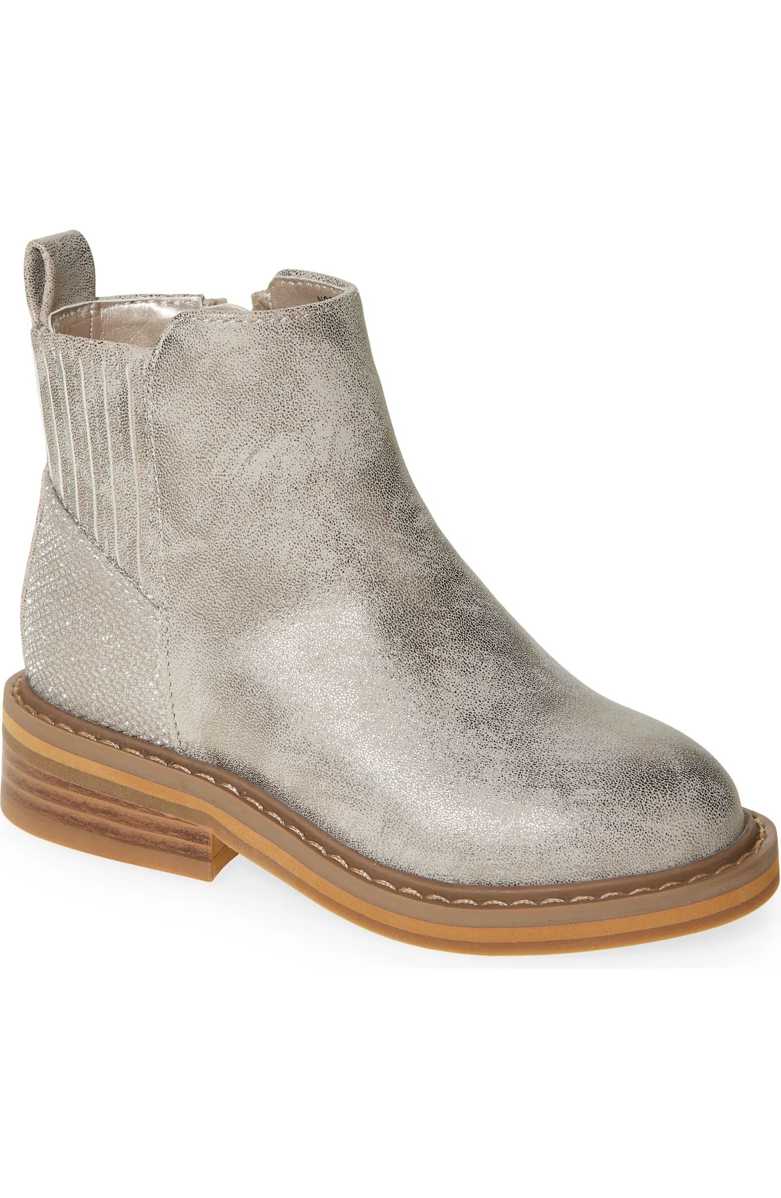 Kids' Flora Metallic Sparkle Zip-Up Boot | Nordstrom