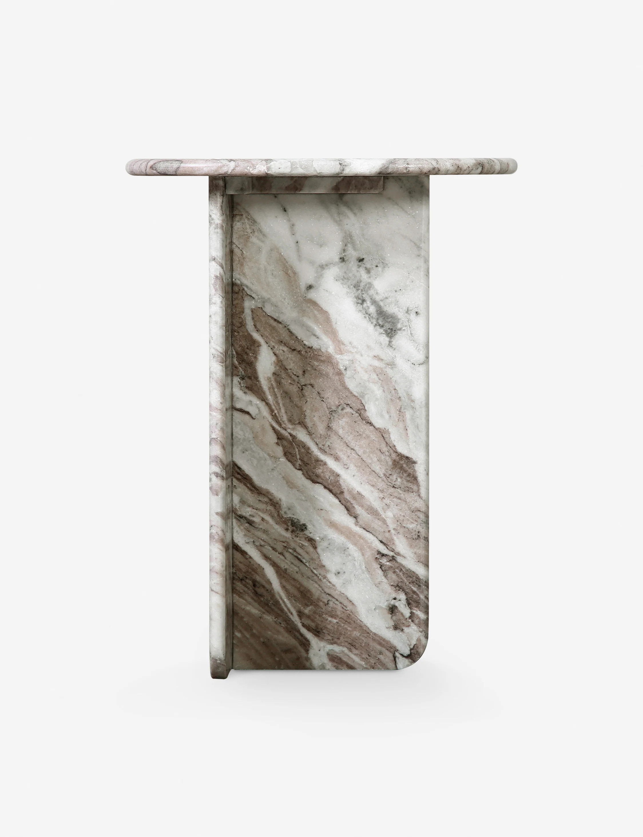 Pereda Side Table, Brown Marble | Lulu and Georgia 
