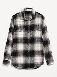 Oversized Plaid Flannel Boyfriend Tunic Shirt for Women | Old Navy (US)